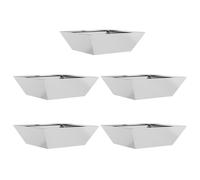 vidaXL Vaso Rettangolare in Acciaio Zincato per Interni ed Esterni, Dimensioni Medie 50 x 15 cm. Ha Un Design Moderno e Resistente, è Facile da Pulire e Perfetto Come Vaso Decorativo per Piante.