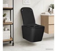 vidaXL Vaso sospeso Ceramica Nero
