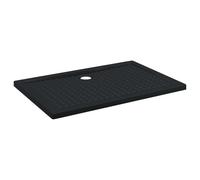 vidaXL Mensola da pavimento per doccia con puntini neri, 120 x 80 x 4 cm, in ABS ABS, antiscivolo, moderno, resistente, elegante, finitura a bassa soglia