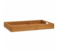 vidaXL Vassoio in legno massiccio di teak con manici svasati, 60 x 35 cm
