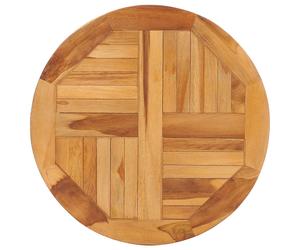vidaXL Vassoio Girevole da Tavola in Legno Massello di Teak