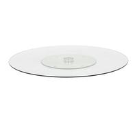 vidaXL Vassoio Girevole Robusto Elegante Piatto di Servizio Rotante Centrale Tavola Accessori Cucina Trasparente 60 cm in Vetro Temperato