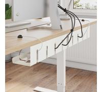 vidaXL Kabelgoot voor onder bureau 2 st Wit 43 x 12 x 10 cm Staal