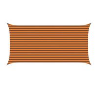vidaXL Vela da ombra solare Arancione e Marrone 5 x 2,5 m, Tenda da esterno, resistente ai raggi UV, copertura rettangolare in poliestere, modernissima per terrazzi