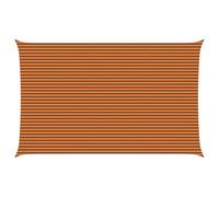 vidaXL Vela da ombra solare Arancione e Marrone 8 x 5 m, Tenda da esterno, resistente ai raggi UV, copertura rettangolare in poliestere, modernissima per terrazzi