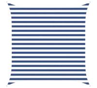 vidaXL Vela da ombra solare Blu e Bianco 2,5 x 2,5 m, Telo da esterno per balcone, ombreggiatura moderna, resistente ai raggi UV per giardino, patio e bordo piscina