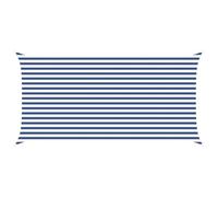 vidaXL Vela da ombra solare Blu e Bianco 5 x 2,5 m, Tenda da esterno, resistente ai raggi UV, copertura rettangolare in poliestere, modernissima per terrazzi