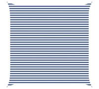 vidaXL Vela da ombra solare Blu e Bianco 5 x 5 m, Telo da esterno per balcone, ombreggiatura moderna, resistente ai raggi UV per giardino, patio e bordo piscina