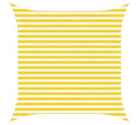 vidaXL Vela da ombra solare Giallo e Bianco 3 x 3 m, Telo da esterno per balcone, ombreggiatura moderna, resistente ai raggi UV per giardino, patio e bordo piscina