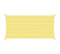 vidaXL Vela da ombra solare Giallo e Bianco 5 x 2,5 m, Tenda da esterno, resistente ai raggi UV, copertura rettangolare in poliestere, modernissima per terrazzi
