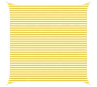 vidaXL Vela da ombra solare Giallo e Bianco 5 x 5 m, Telo da esterno per balcone, ombreggiatura moderna, resistente ai raggi UV per giardino, patio e bordo piscina