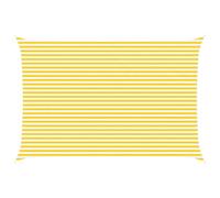 vidaXL Vela da ombra solare Giallo e Bianco 6 x 4 m, Tenda da esterno, resistente ai raggi UV, copertura rettangolare in poliestere, modernissima per terrazzi