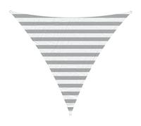 vidaXL Vela da ombra solare Grigio chiaro e bianco 2 x 2 x 2 m, Soluzione per vivere all'aperto, vela ombreggiante triangolare UV, moderno tendone per giardino, balcone, parco