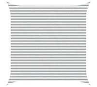 vidaXL Vela da ombra solare Grigio chiaro e bianco 4 x 4 m, Telo da esterno per balcone, ombreggiatura moderna, resistente ai raggi UV per giardino, patio e bordo piscina