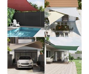 vidaXL Vela da ombra solare Grigio chiaro e bianco 7 x 4 m