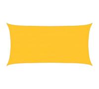vidaXL Vela Parasole 160 g/m² Rettangolare Giallo 4x7 m in HDPE, Vela ombreggiante, Ombra da Patio, tettoia ombreggiante, Vela da Giardino, tettoia