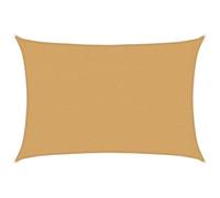 vidaXL Vela Parasole 160 g/m² Rettangolare Sabbia 2,5x4 m in HDPE, vela ombreggiante, ombra da patio, tettoia ombreggiante, vela da giardino, tettoia