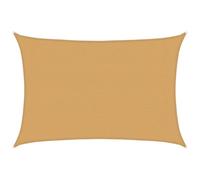 vidaXL Vela Parasole 160 g/m² Rettangolare Sabbia 3x5 m in HDPE, Vela ombreggiante, Ombra da Patio, tettoia ombreggiante, Vela da Giardino, tettoia
