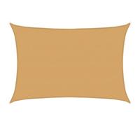 vidaXL Vela Parasole 160 g/m² Rettangolare Sabbia 5x7 m in HDPE, Vela ombreggiante, Ombra da Patio, tettoia ombreggiante, Vela da Giardino, tettoia