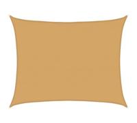 vidaXL Vela Parasole 160 g/m² Rettangolare Sabbia 6x8 m in HDPE, Vela ombreggiante, Ombra da Patio, tettoia ombreggiante, Vela da Giardino, tettoia