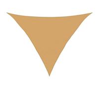 vidaXL Vela Parasole 160 g/m² Triangolare Sabbia 5x5x6 m in HDPE, vela ombreggiante, ombra da patio, tettoia ombreggiante, vela da giardino, tettoia