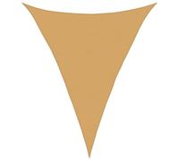 vidaXL Vela Parasole 160 g/m² Triangolare Sabbia 5x6x6 m in HDPE, Vela ombreggiante, Ombra da Patio, tettoia ombreggiante, Vela da Giardino, tettoia