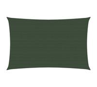 vidaXL Vela Parasole 160 g/m² Verde Scuro 2x4,5 m in HDPE