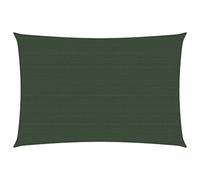 vidaXL Vela Parasole 160 g/m² Verde Scuro 3x4 m in HDPE