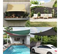 vidaXL Vela Parasole Grigio Chiaro 3,5x2,5 m 100% Poliestere Oxford