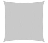 vidaXL Vela Parasole Grigio Chiaro 7x7 m 100% Poliestere Oxford, Tenda da Sole, baldacchino ombreggiante, Vela ombreggiante per Patio