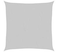 vidaXL Vela Parasole Grigio Chiaro 7x7 m 100% Poliestere Oxford, Tenda da Sole, baldacchino ombreggiante, Vela ombreggiante per Patio