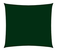 vidaXL Vela Parasole Ombra Tenda da Sole Elegante Moderna Anti UV Giardino Frangisole Terrazza Balcone in Tela Oxford Quadrata 4x4 m Verde Scuro