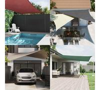 vidaXL Tenda da sole verde scuro, 7 x 5 x 5 m, 100% poliestere Oxford, protezione dal vento, tenda da sole, parasole, ombrellone, panno