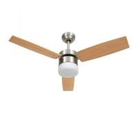 VidaXL Ventilatore da soffitto con luce e controllo 41W Marrone chiaro
