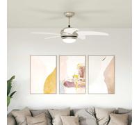 vidaXL Ventilatore da soffitto con luce e telecomando Ø 110 cm Bianco