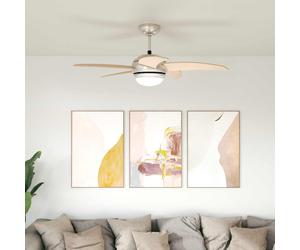 vidaXL Ventilatore da soffitto con luce e telecomando Ø 110 cm Sonoma