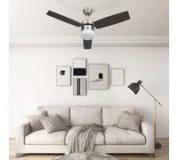 vidaXL Ventilatore Soffitto con Luce e Telecomando 108cm Marrone Scuro