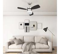 vidaXL Ventilatore Soffitto con Luce e Telecomando 76 cm Marrone Scuro