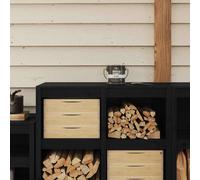 vidaXL Vernice per legno Nero 16,5 x 16,5 x 16 cm Stampa da parete, Vernice resistente per esterni, impermeabile, asciuga veloce, basso odore, soluzione per pittura efficace