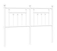 vidaXL Testiera in Metallo Bianco 135 cm, testiera in Metallo, testiera Letto, Testata in Metallo, Testata, Testata Letto, testiera Letto Matrimoniale