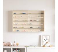 vidaXL Vetrina a muro Beige 80 x 8,5 x 54 cm Legno compensato