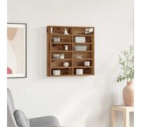 vidaXL Vetrina A parete Legno vecchio 60 x 8,5 x 58 cm