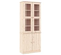 vidaXL Vetrina Alta 77x35x186,5 cm in Legno Massello di Pino