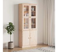vidaXL Vetrina ALTA 77x35x186,5 cm in Legno Massello di Pino