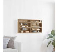 vidaXL Vetrina con lo scaffale rovere artigianale 100 x 8.5 x 50 cm