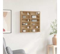 vidaXL Vetrina con lo scaffale rovere artigianale 60 x 8.5 x 58 cm