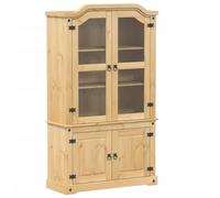 vidaXL Vetrina Corona 103,5x42x180 cm in Legno Massello di Pino