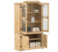 vidaXL Vetrina Corona 103,5x42x180 cm in Legno Massello di Pino