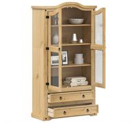 vidaXL Vetrina Corona 99x43x187 cm in Legno Massello di Pino
