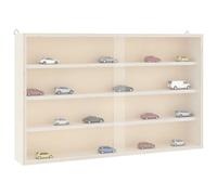 vidaXL Vetrina da collezione in legno con ante 60x8,5x37cm